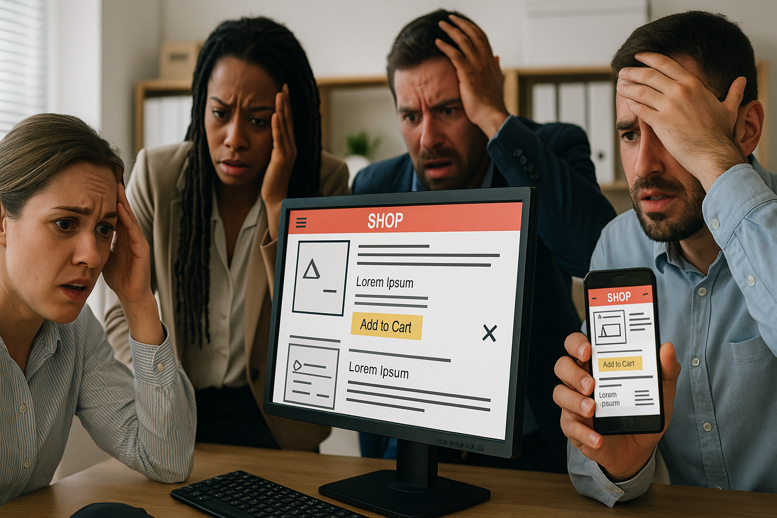 lỗi giao diện website bán hàng